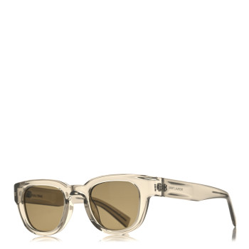 SAINT LAURENT Transparent Acetate SL 675 Sunglasses Beige