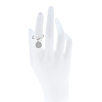 TIFFANY Sterling Silver Return to Tiffany Round Charm Ring 51 5.75