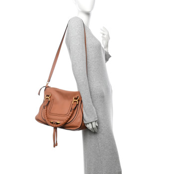 CHLOE Calfskin Medium Marcie Satchel Fallow Pink