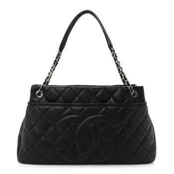 CHANEL Caviar Quilted Timeless CC Soft Tote Black