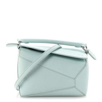 LOEWE Calfskin Mini Puzzle Edge Bag Iceberg