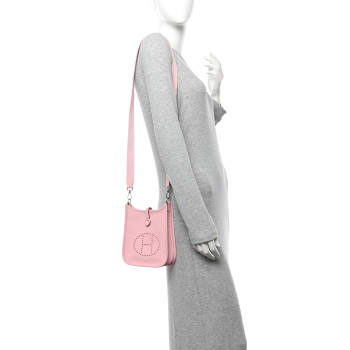 HERMES Taurillon Clemence Evelyne TPM Rose Sakura