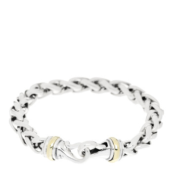 DAVID YURMAN Sterling Silver 14K Yellow Gold 8mm Wheat Chain Bracelet
