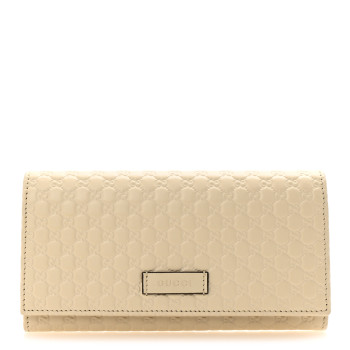 GUCCI Soft Microguccissima Continental Wallet White
