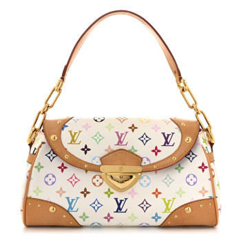 LOUIS VUITTON Monogram Multicolor Beverly MM White