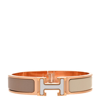 HERMES Enamel Printed Narrow Color Block Clic Clac H Bracelet PM Systeme
