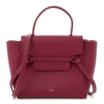 CELINE Grained Calfskin Nano Belt Bag Acai