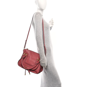 CHLOE Calfskin Medium Marcie Satchel Faded Rose