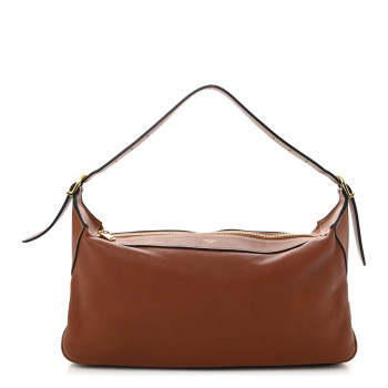 CELINE Supple Calfskin Medium Romy Shoulder Bag Tan
