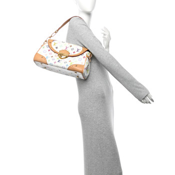 LOUIS VUITTON Monogram Multicolor Beverly MM White