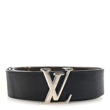 LOUIS VUITTON Monogram Calfskin 40mm LV Initiales Reversible Belt 90 36 Black