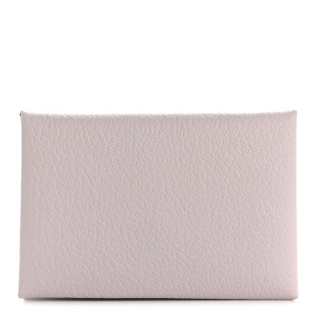 HERMES Chevre Mysore Calvi Card Case Mauve Pale