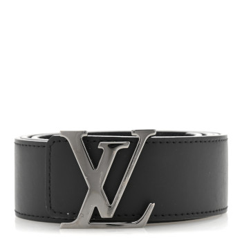 LOUIS VUITTON Damier Graphite 40mm LV Initiales 90 36 Belt