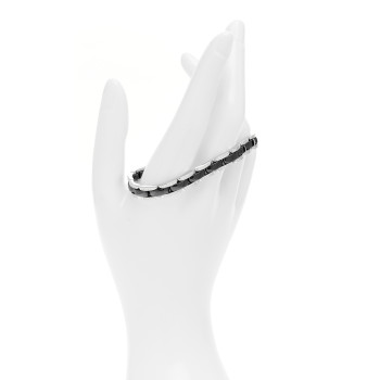 CHANEL 18K White Gold Diamond Ceramic Ultra Bracelet Black