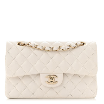 CHANEL Caviar Quilted Small Double Flap White
