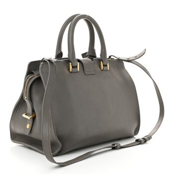 SAINT LAURENT Calfskin Small Classic Y Cabas Grey