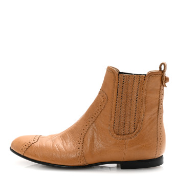 BALENCIAGA Arena Broderie Ankle Booties 37.5 Cumin