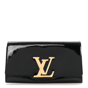 LOUIS VUITTON Patent Louise Wallet Black