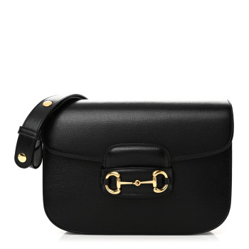 GUCCI Azalea Calfskin Horsebit 1955 Shoulder Bag Black
