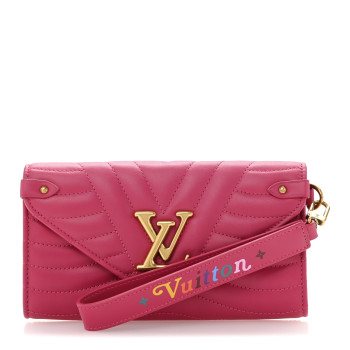 LOUIS VUITTON Calfskin New Wave Long Wallet Freesia