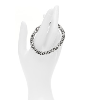 JOHN HARDY Sterling Silver 18K Yellow Gold White Topaz 8mm Naga Bracelet
