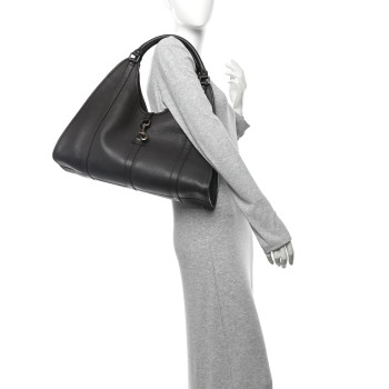 GUCCI Pebbled Calfskin Large Joy Shoulder Bag Brown