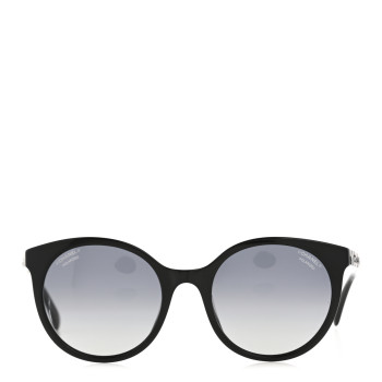CHANEL Acetate Metal Polarized Pantos Sunglasses 5440-A Black