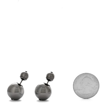 CHRISTIAN DIOR Metal Mise En Dior Tribal Earrings Black Ruthenium