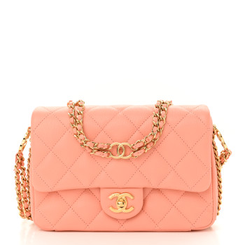 CHANEL Caviar Quilted Mini CC You Flap Light Orange