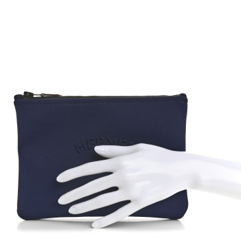 HERMES Neoprene Small Neobain Case Marine