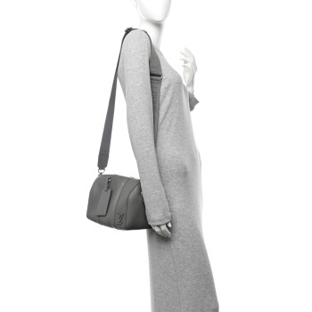LOUIS VUITTON Grained Calfskin Aerogram City Keepall Gris