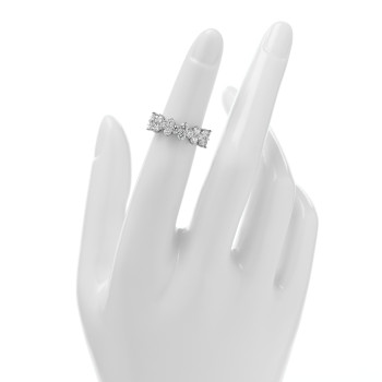 TIFFANY Platinum Diamond Aria Band Ring 46 3.75