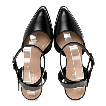 CHRISTIAN DIOR Calfskin Soul Pumps 37.5 Black