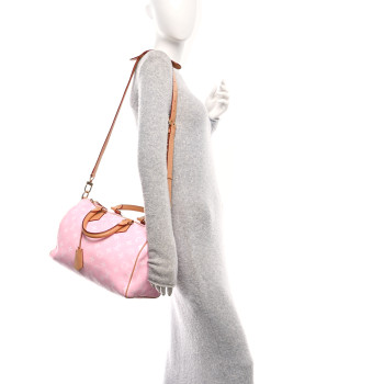 LOUIS VUITTON Calfskin Monogram Speedy P9 Bandouliere 30 Candy