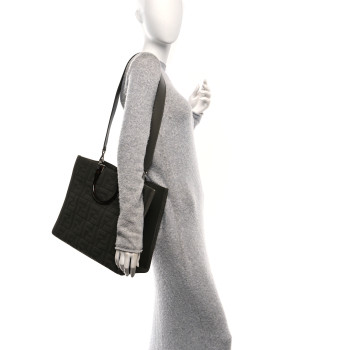 FENDI Technical Fabric Plexiglass FF Medium Fendi Sunshine Shopper Tote Wood
