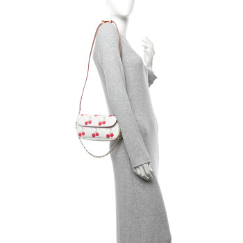 LOUIS VUITTON LV X TM Monogram Cerises Ivy Wallet On Chain White