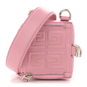 GIVENCHY Patent Calfskin Mini Cube Pandora Chain Shoulder Bag Pink
