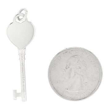 TIFFANY Sterling Silver Return To Tiffany Heart Key Pendant