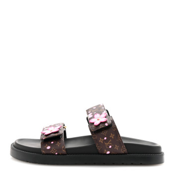 LOUIS VUITTON LV X TM Monogram LV Sunset Flat Comfort Mule 40 Sakura Brown