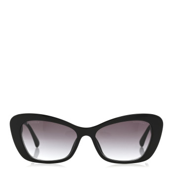 CHANEL Acetate Pearl Cat Eye CC Sunglasses 5481-H-A Black