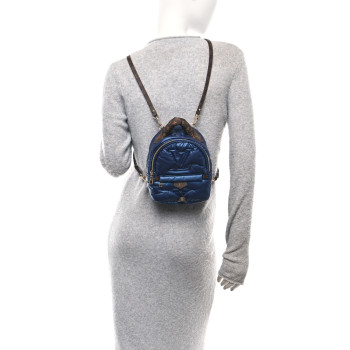 LOUIS VUITTON Econyl Mini Monogram Pillow Palm Springs Backpack Mini Navy