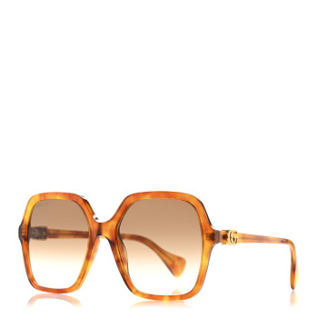 GUCCI Acetate Oversize Rectangle Frame GG1072S Sunglasses Tortoise