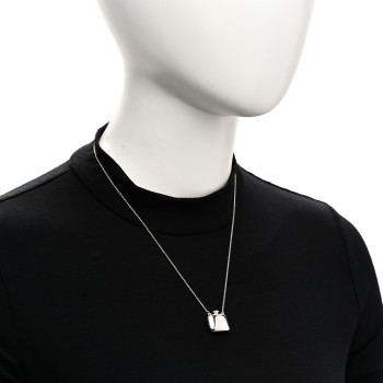TIFFANY Sterling Silver Elsa Peretti Square Bottle Pendant Necklace