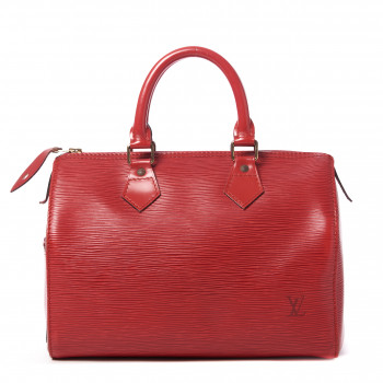 LOUIS VUITTON Epi Speedy 25 Castillan Red