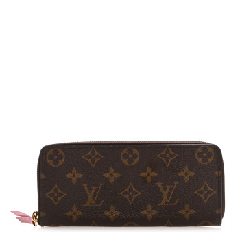 LOUIS VUITTON Monogram Clemence Wallet Fuchsia
