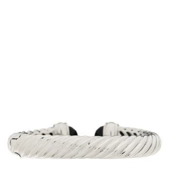 DAVID YURMAN Sterling Silver Diamond Black Onyx 10mm Waverly Bracelet