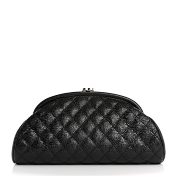 CHANEL Caviar Quilted Timeless Clutch Black