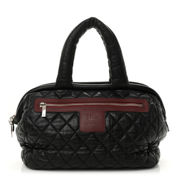 CHANEL Lambskin Coco Cocoon Bowler Black
