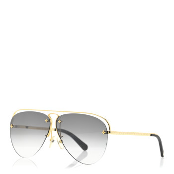 LOUIS VUITTON Grease Mask Sunglasses Z1045W Gold