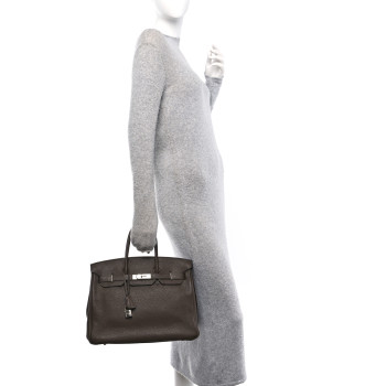 HERMES Taurillon Clemence Birkin 35 Cafe